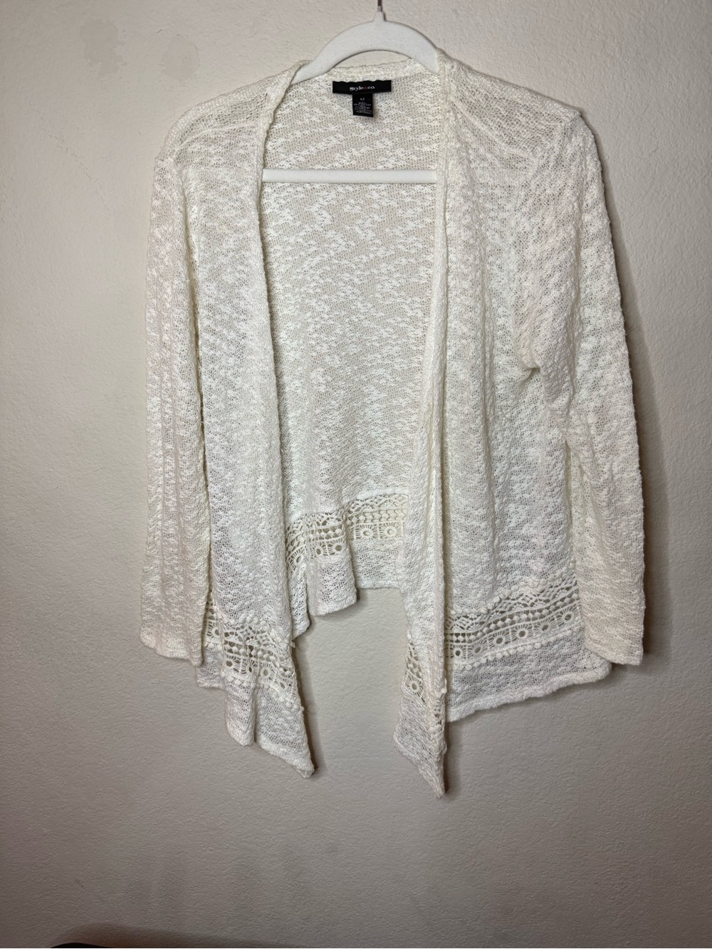 Style & Co. Cream Cardigan